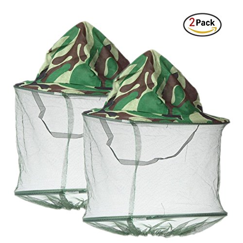 SUNREEK 2 Stück Camouflage-Maske für Imker, Anti-Mücken, Biene, Käfer, Insekten, Fliegen-Maske, Hut mit Kopfnetz… – Bild 3