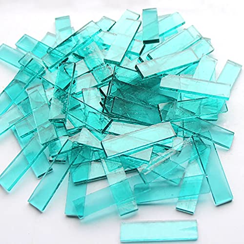 LUOSHUAI Tesselles mosaique Couleur mélangée 1 x 4 cm Strip en Verre taché en Verre Clair Mosaïque de mosaïque en Verre Clair DIY Mosaique Verre (Color : 16)