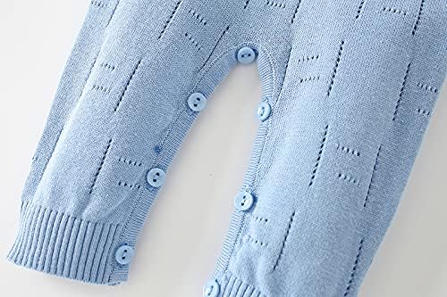 Baby Infant Boy Girl Peter Pan Collar Knit Sweater Romper Outfit Clothes One-Piece Coverall Baby Clothing Jumpsuit - Image 8