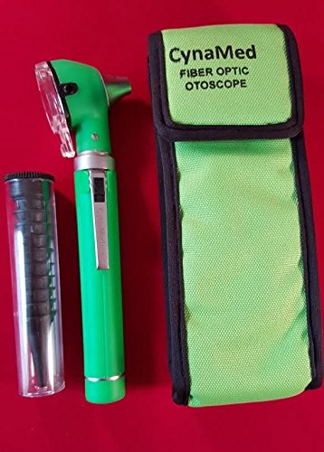Miniatura 2 de Nuevo Otoscopio de fibra óptica verde tamaño bolsillo médico Ent Diagnóstico Set Plus 1 bombilla de repuesto Cynamed