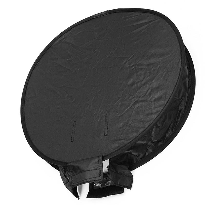 REFLEX CAMERA Diffusore Softbox rotondo, 30 cm, per illuminazione flash, panno nero e bianco, pieghevole, leggero, portatile, con custodia, elimina luci e ombre dure (30 cm)
