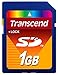 Transcend 1 GB SD Flash Memory Card TS1GSDC