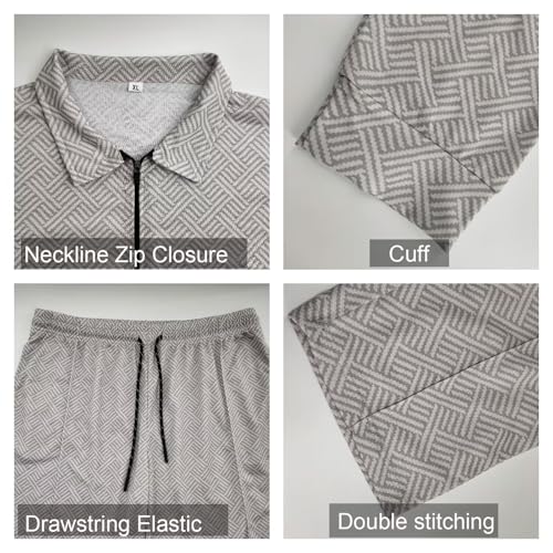 Men's Polo Track Suit Sets Long Sleeve Mens Outfits 2 Piece Fashion Sweatsuit Comfy Casual Set for Men4