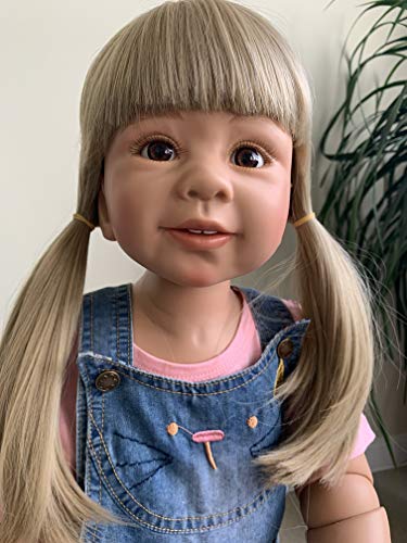 Muñeca Reborn Toddler de 34 pulgadas con cuerpo de vinilo rígido miniatura 2