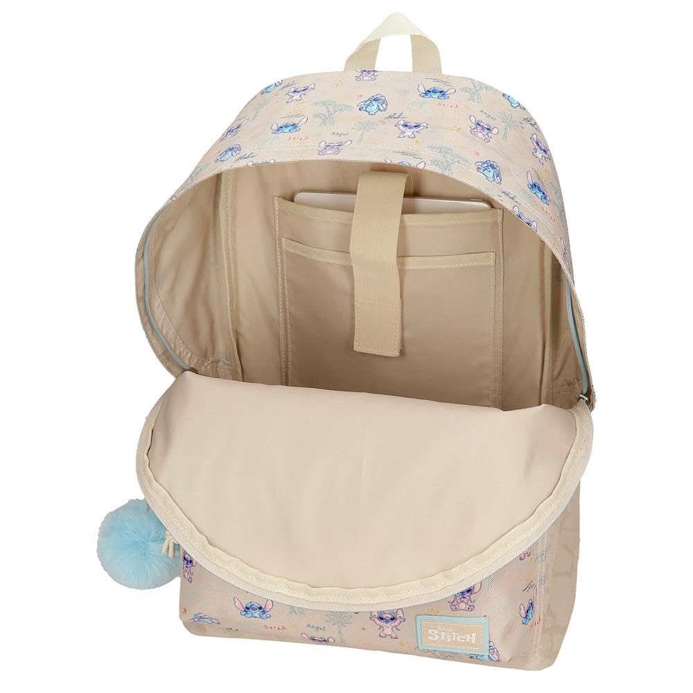 Joumma Disney Stitch Cuddle me happy Mochila, fabricada en poliéster, Tirantes anchos y ajustables que se adaptan perfectamente a la espalda. De Joumma Bags