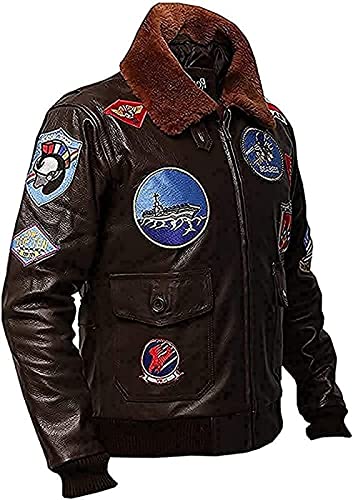 Men G1 Bomber Tom Cruise Pete Maverick Real Leather Aviator Flight Jacket4