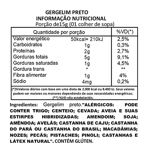 Gergelim Preto Premium 1kg - X Roots