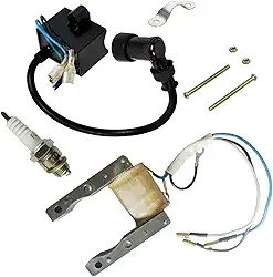 Kit de bobina de ignição CDI de alto desempenho com vela de ignição magnética para motores de bicicleta motorizada de 2 tempos 50cc-80cc