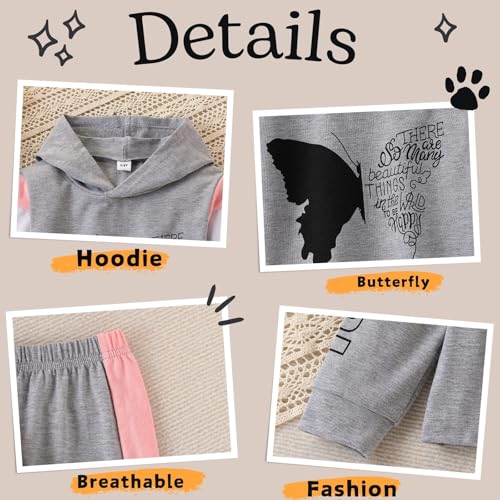 Image of Axumity Toddler Baby Girls Clothes Long-sleeve Tie Dye Hoodie Sweatshirt Pants Hooded Outfit Set