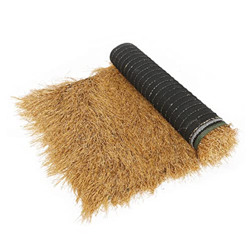 1.65X3.3ft Thatch Roofing Tiles Rolls Duck Blind Boat Blinds Raffia Grass Hut, Palm Thatch Rolls Duck Boat Blinds Straw Roof, Grass Runner Material Decorations Waterproof for Umbrella Covers Mini Bar