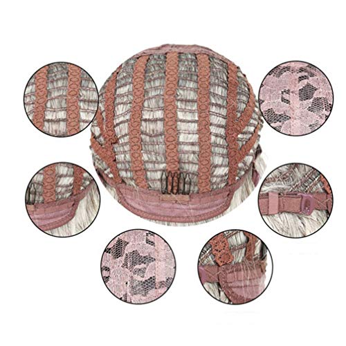 PIXNOR Peruca de Cabelo Curto Em Camadas Shaggy Ondulado Perucas Com Franja de Alta Temperatura Peru