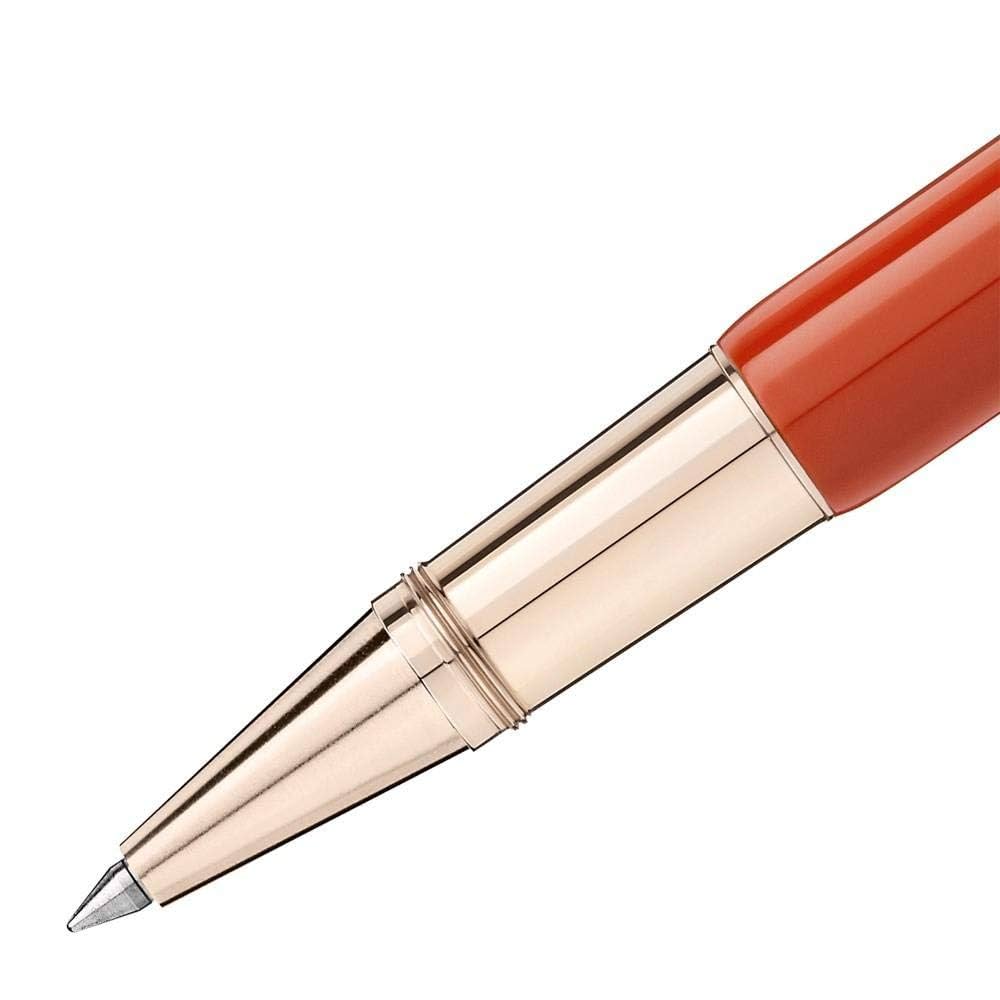 モンブラン　ルージュエノワール　コーラルレッドローラーボール　美品 モンブラン ルージュエノワール コーラルレッドローラーボール