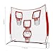 Poggyyi 7 × 7 FT Football Training Net, Football Throwing Net with 4 Target Pockets, Portable QB Throwing Practice Equipment, Great for Quarterback, Kids Youth Training, Includes Carry Bag