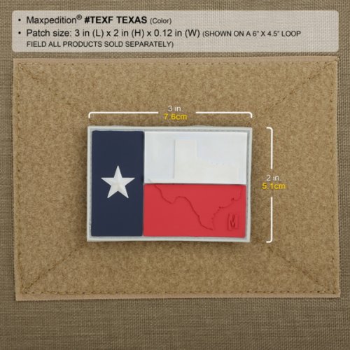 Parche de la Bandera de Texas Maxpedition, accesorio de alta resistencia con acabado textil 2