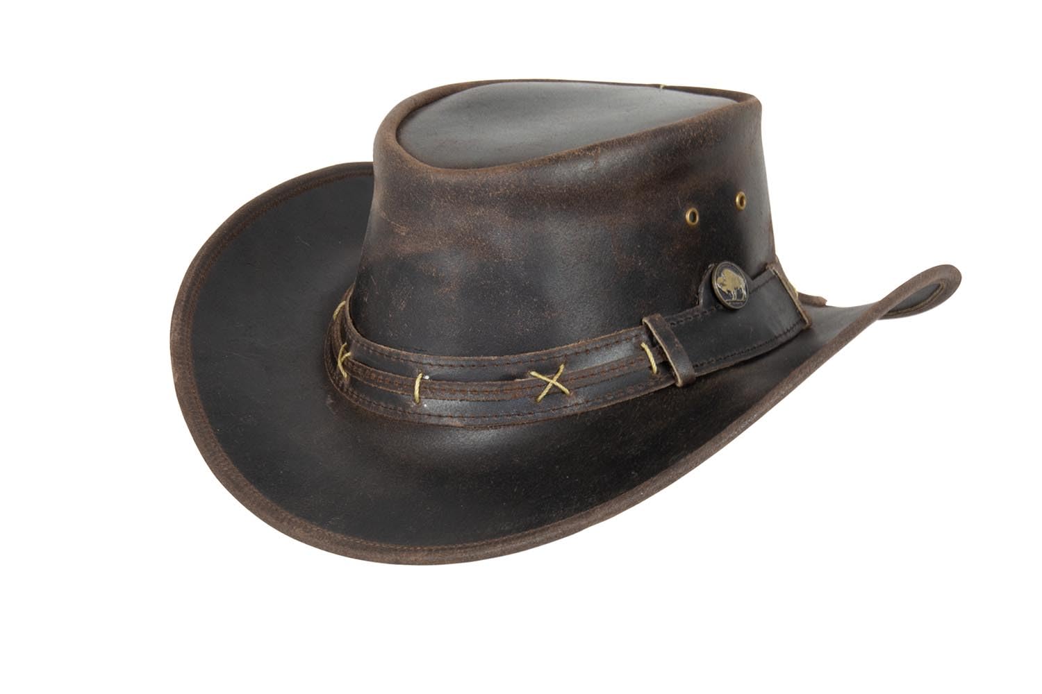 Black Jungle Roswell - Cappello da cowboy in pelle, marrone, M