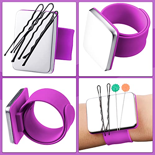 Pulseira magnética de silicone para pulso, grampo magnético com grampos de cabelo, pulseira magnétic