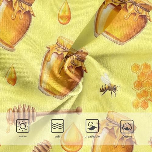 Cute Bees Yellow Honeycomb Panties for Girl Toddlers Underwear Floral Cotton Animal Underpants Briefs 2t3