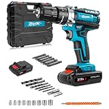 【2025新登場・DIY革命】電動ドライバー 電動ドリル インパクトドライバー 21V 最大45N.m 25+3段階トルク調節 無断変速 二段変速 充電式コードレス LEDライト付き 延長アダプター 24点ビットセット 正逆転切替 小型 軽量 初心者 DIY家具組み立て 穴あけ ネジ締め 電動工具セット 日本語取扱説明書 バッテリー2個付き