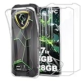 MEMELOKA Cover per CUBOT Kingkong Mini 4 + 2 Pezzi Pellicola[3D Copertura Totale], Sottile Morbida Silicone TPU Anti-Ingiallimento Custodia[AntiGraffio][Anti-Impronte], Trasparente