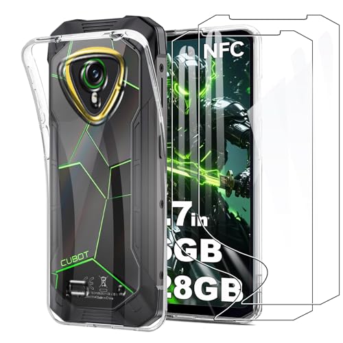 MEMELOKA Funda para CUBOT Kingkong Mini 4 con 2 Piezas TPU Flexible Película, Ultrafino Transparente Suave TPU Silicona Anti amarilleo Carcasa[Anti arañazos][Anti Huellas]