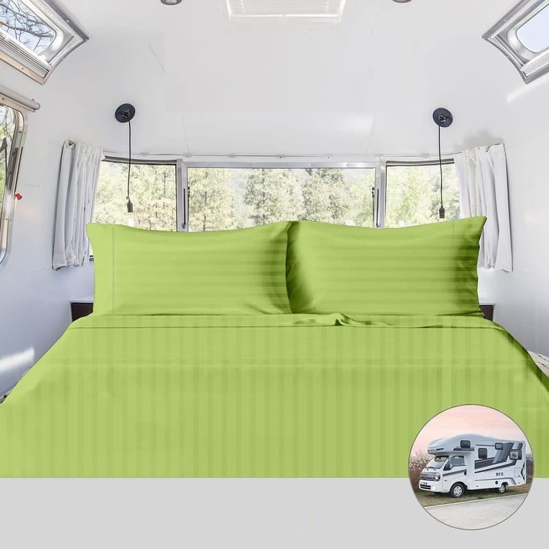 Juego de sábanas olímpicas tamaño Queen, juego de sábanas de 4 piezas, juego de sábanas de algodón para adaptarse a colchones de hasta 15 pulgadas