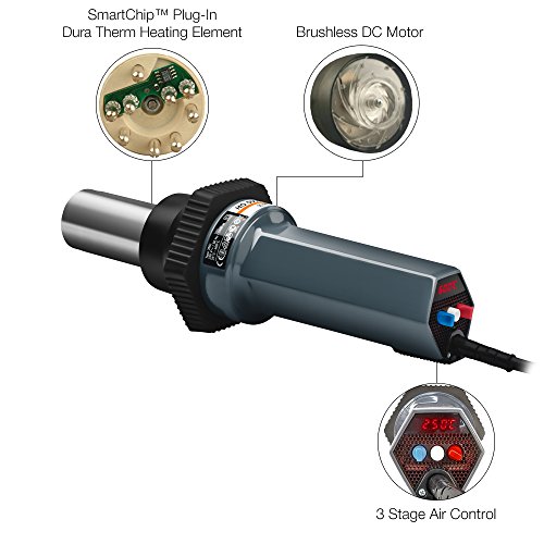Steinel Hg 5000 E Industrial Power Tool - 230 V Heat Gun With 28 Cfm Output, Fully Electronic Temperature And Airflow Control, Intelligent Motor And Temperature Control, Led Temperature Display Showing Selected And Actual Temperature, High Performance Heating Tool, Long Life Brushless Motor, 35012 #TOP1