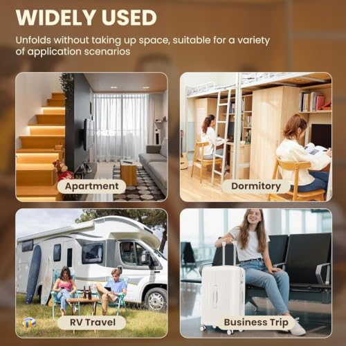 Image of Portable Electric Cloth Dryer - Foldable Drying Rack with Heater & Timer, Compact Clothes Drying Machine for Home, Travel & Indoor Use