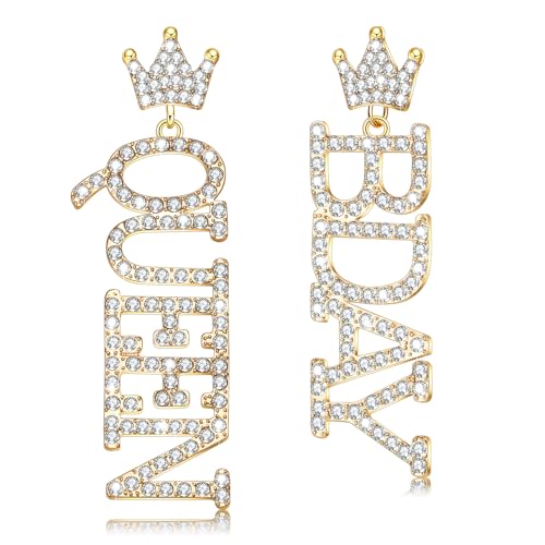 Birthday Earrings for Women Happy Birthdays Earrings Statement Cake Champagne Bottle Earring Happy Birthdays Dangle Earring Birthday Gifts Party Favors