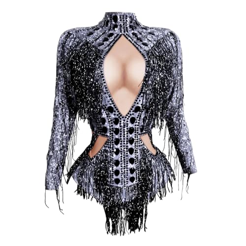 Body sexy à franges en strass femme pour vos soirées de gala chic