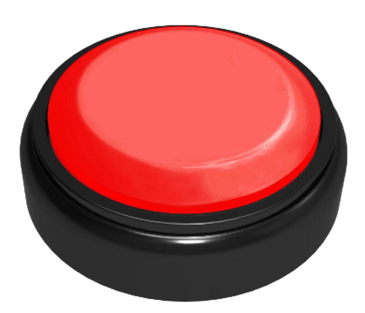RED Essential - The Talking Button That Records up to a 30-Second Message. CUSTOM EASY BUTTON® - (Black Base/Red Top)