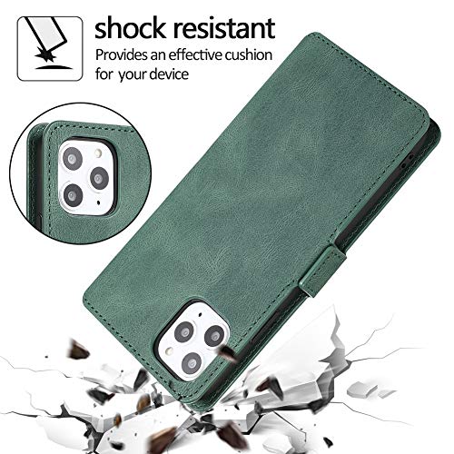 SHUNDA Capa para iPhone 11 Pro Max, capa carteira magnética ultrafina com compartimentos para cartõe