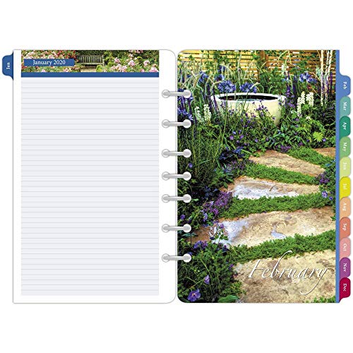 Day-Timer 2020 Monthly Planner Refill, 5-1/2" x 8-1/2”, Desk Size 4, Two Pages Per Month, Loose Leaf, Garden Path (13486)