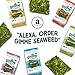 Gimme Seaweed Organic Premium Roasted Seaweed Snacks, Sea Salt & Avocado Oil, 6 Count, Keto, Vegan, Gluten-Free, Great Source of Omega3s and Iodine, Healthy On-The-Go Snack for Kids and Adults