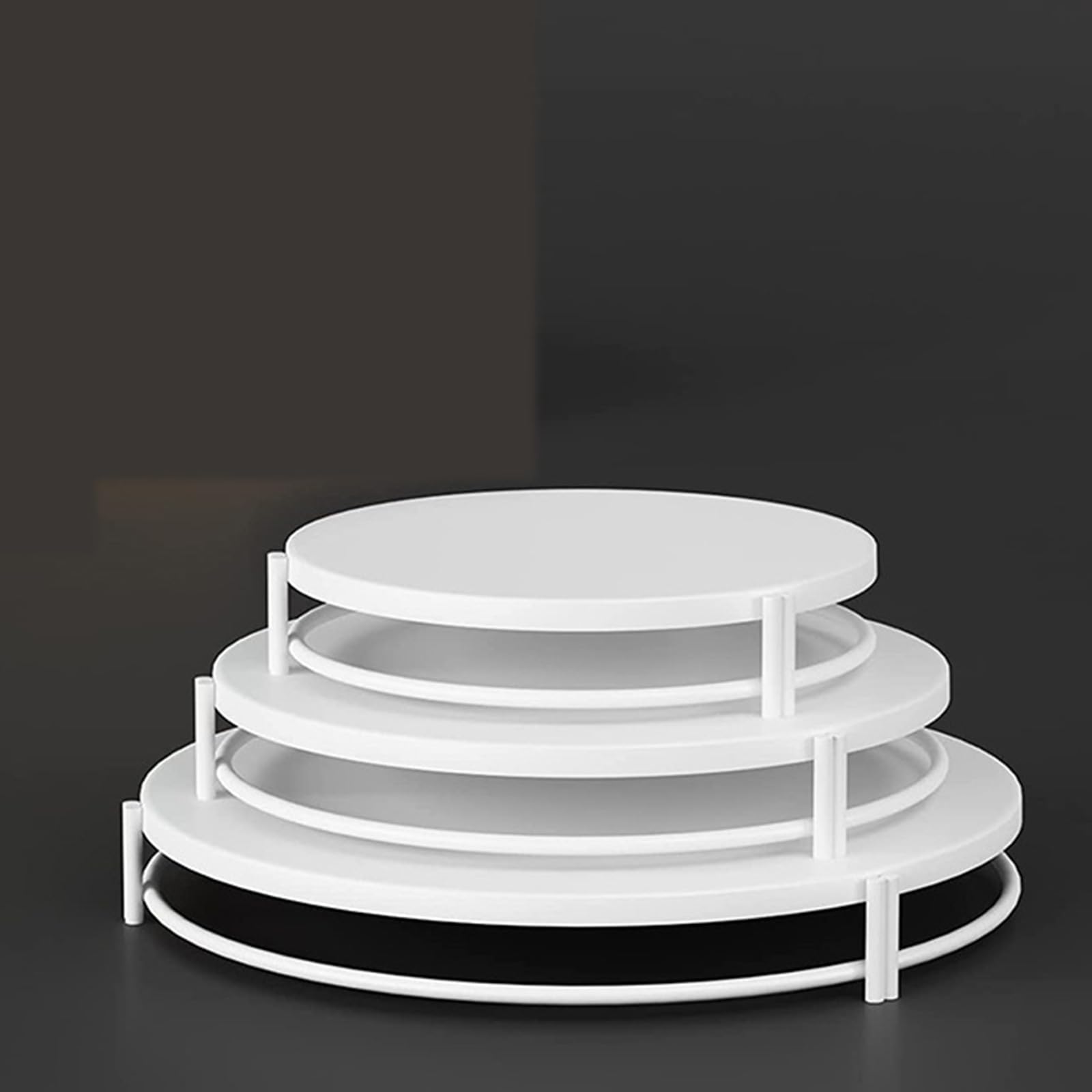 Estante de metal para postres de 3 capas, acero inoxidable, decoración de cocina, para repostería, fruta, presentación en fiestas, bodas, estante de metal resistente, herramienta para hornear