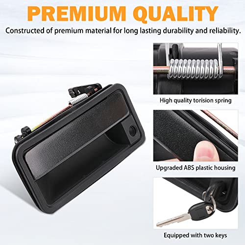 Exterior Door Handle W/ Lock Cylinder Front Left & Right For 1988-1994 Chevy C1500 C2500 C3500 Hd K1500 K2500 K3500 Gmc Yukon Trucks Front Exterior Outside Door Handle, Replace # 15742229, 15742230 #TOP2