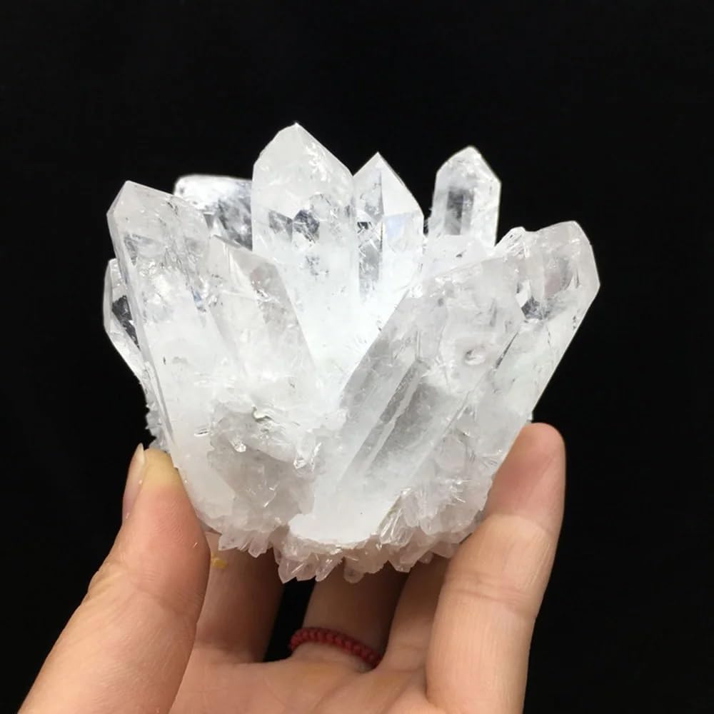 KJEBVHIRS Decorative Ornaments White Phantom Quartz Crystal Cluster ore Home Decoration Crafts Ornaments specimens (Size : 800-1000g)
