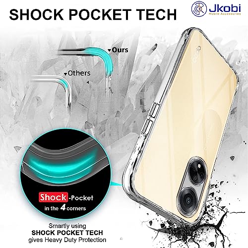 Image of Jkobi Back Cover for Oppo F23 5G (Silicone Clear Shockproof Case with Camera Protection | Soft and Flexible | Transparent)