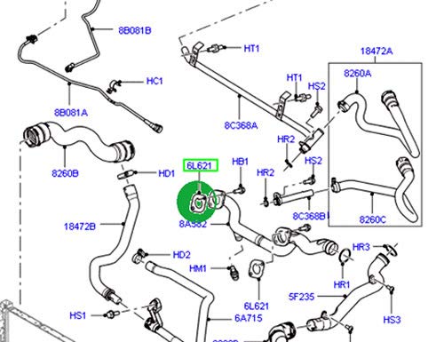 Miniatura 2 de Juego de 2 juntas originales de LAND ROVER entre culata y tubo refrigerante OEM LR001440