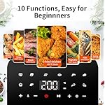 TOKIT Kitchen Air Fryer Countertop 10-in-1 with 4.8 QT Capacity Airfryer 95% Less Oil, 100+ Recipes, 1500W Max 400℉,Roast, Reheat, Dehydrate, Bake, Broil & More, Nonstick Basket Dishwasher-Safe, Gift - Image 3