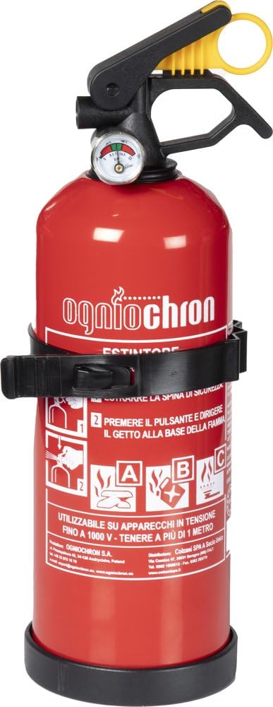 Start Extintor de Polvo ABC/M de 1 kg Aprobado por Rina, 8A 34B C, Certificado EN 3-7, Aprobado para navegación 0029/2023, certificación CE 0062