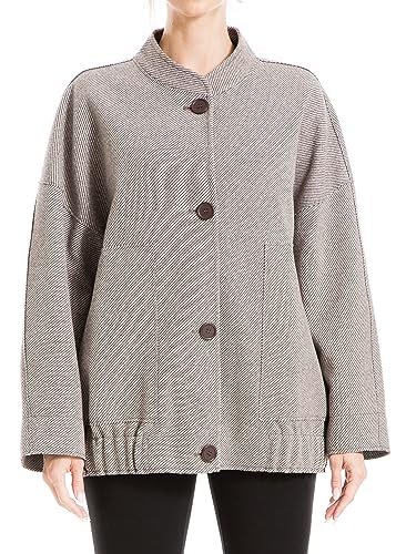 Max Studio Women's Brush Knit Bomber Jacket