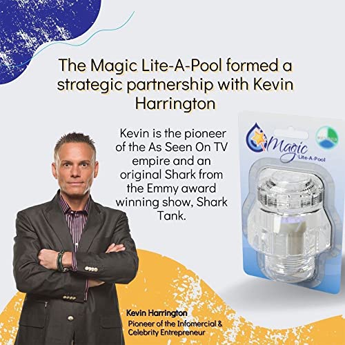 Magic Lite-A- Pool | New And Improved | Jet With Led Lights Provide Mood Pool Lighting W/O Batteries | Powered By Pool Jets | No Tools Req’d Simply Screw In & Replace Your Standard 1.5” Jet Return #TOP3