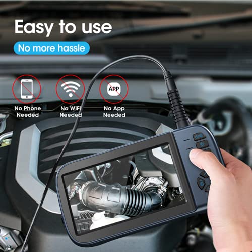 Borescope Inspection Camera, Endoscope Camera 1080P 4.5" IPS Screen w/ IP67 Waterproof Snake Camera, Sewer Camera with Detachable Cable (11.5FT)