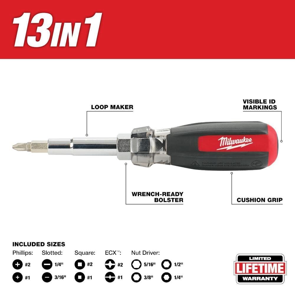 Milwaukee 13-in-1 Cushion Grip Screwdriv