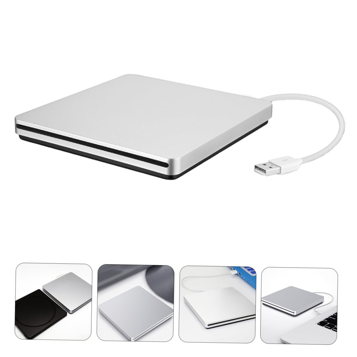 Artibetter Grabadora de DVD ROM USB 3.0 Externa para Computadora, Velocidad 8X, Adecuado para Instalación de Sistema y Reproducción en Hogar