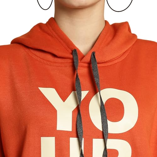 Image of Mack Jonney Printed Hooded Cotton Fleece Sweatshirt for Women-MACK32482