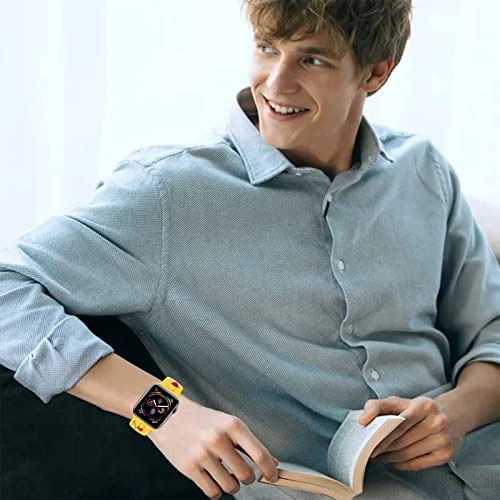 Cartoon Cute Bear Bands Compatible With Apple Watch Band 38Mm 40Mm 41Mm 42Mm 44Mm 45Mm For Women Men Kid, Soft Silicone Sport Replacement Strap Compatible With Iwatch Se Series 7/6/5/4/3/2/1 #TOP5