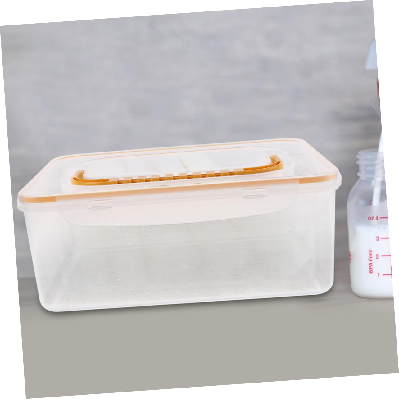 DECHOUS 2stücke Stillzubehör mit Deckel Transparente Gefrierboxen für Muttermilchbeutel Kühlschrank-organizer für Flaschen Joghurtbeutel und Vorratsdosen