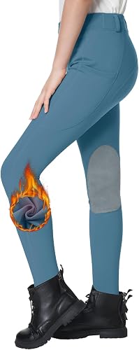 beroy Kids Fleece Lined Horse Equestrian Riding Pants Breeches Winter Girls Boys
