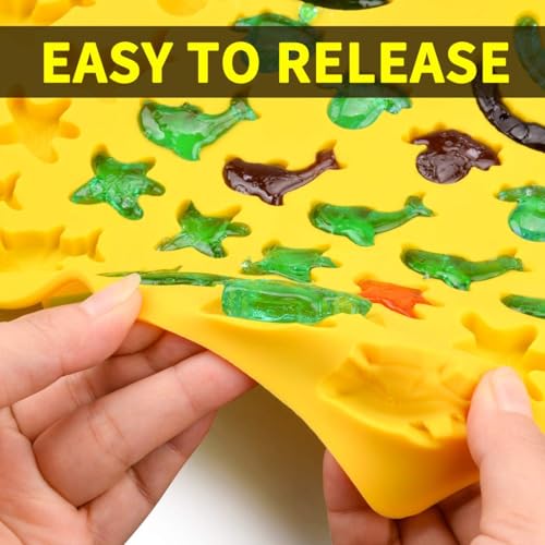 image for CAKETIME Gummy Molds Hard Candy Molds - Candy Molds Silicone Including